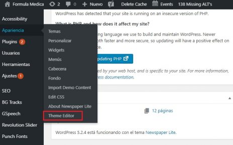 Habilitar la opción editor en Wordpress - Mercadeo Eficaz